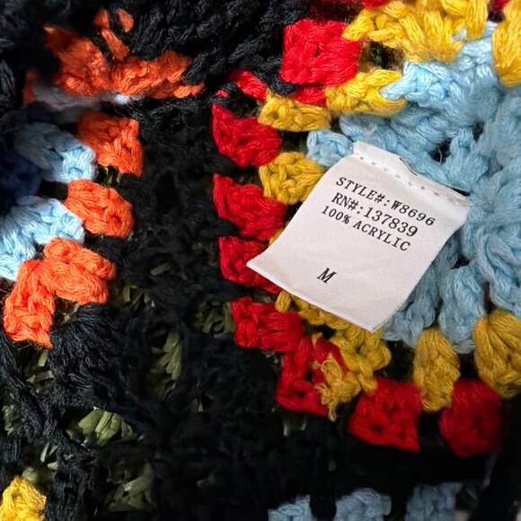 Altar’d State Crochet Granny Square Boho Tank Top Multicolor Knit Size M - Picture 5 of 6